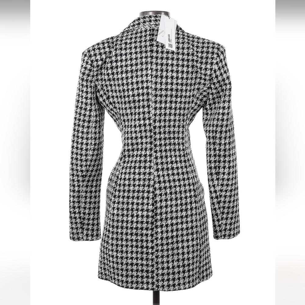 Zara* Houndstooth blazer dress with shoulder pads - Picture 16 of 16